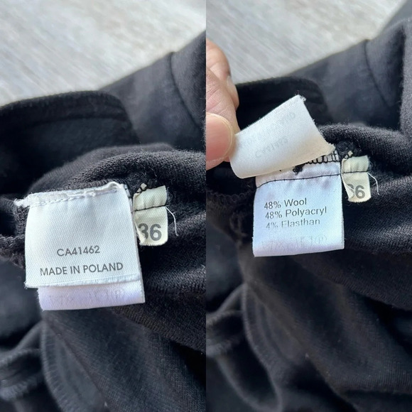 Bruuns Bazaar Black Wool Blend A Line Dress Made in Poland - Picture 12 of 16